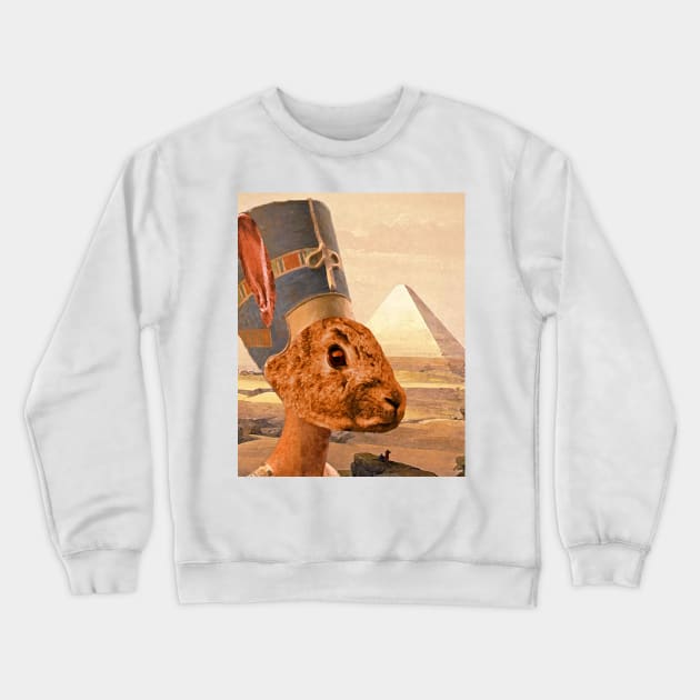 Bunny Nefertiti Crewneck Sweatshirt by Loveday101